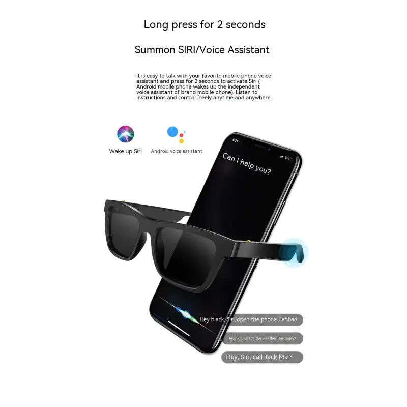 Gafas Inteligentes Tecnología Negra Audífonos Bluetooth Sunglasses